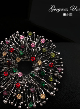 1993 米小图胸针记 精致复古花环胸花奢华气质高档时尚胸花别针女