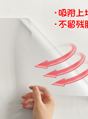 哑面墙面保护膜白墙贴纸墙壁防脏防踢磨砂厨房装饰静电保护贴