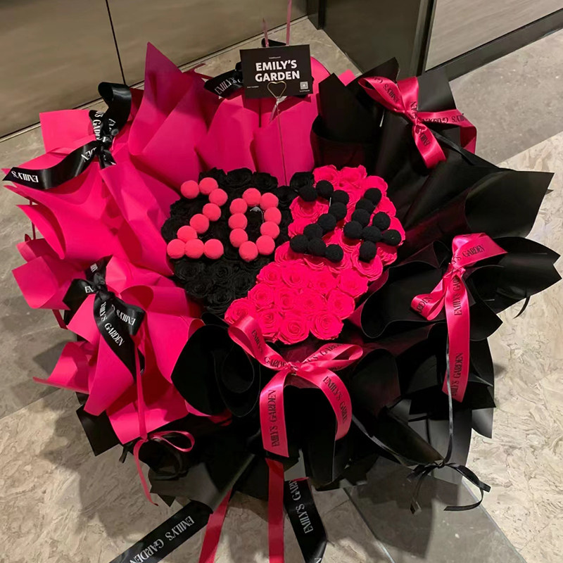 七夕送女朋友鲜花99朵薄雾紫玫瑰花束生日情人节礼物鲜花同城配送