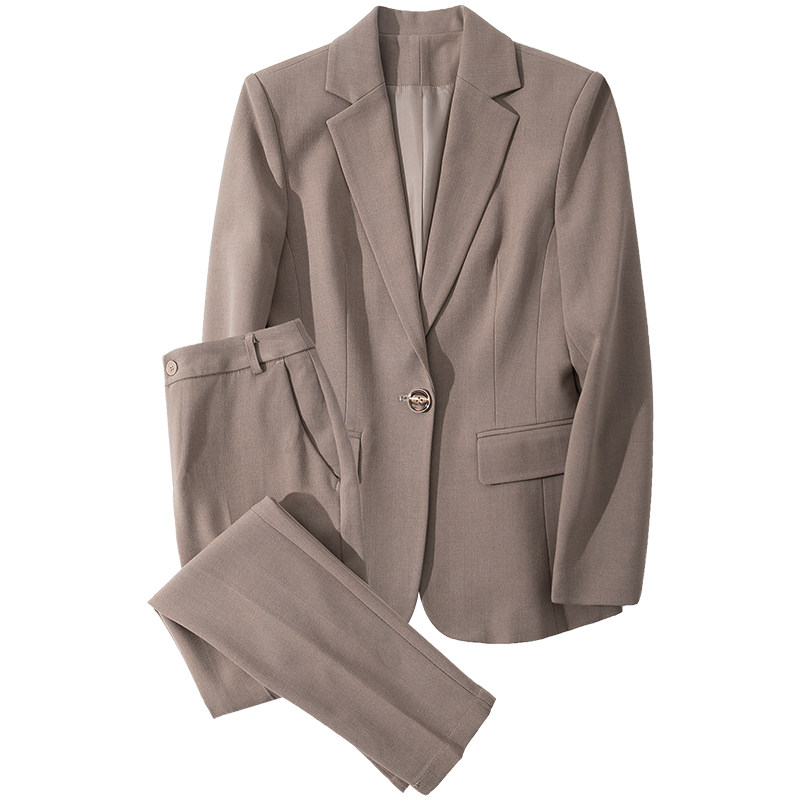 休闲西装套装女神范气质上班女西服 秋安职业女裤套装