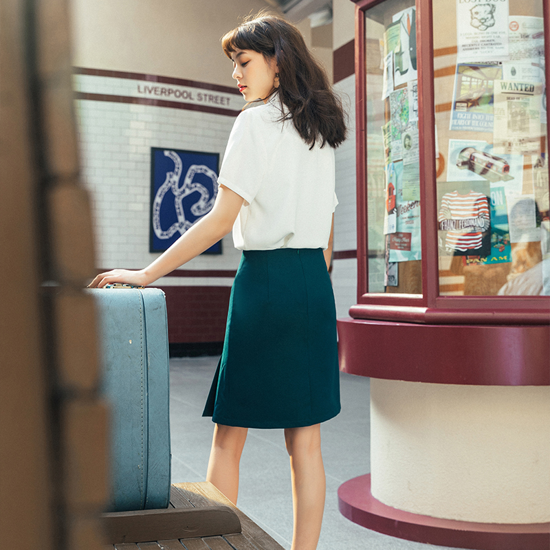夏天工作服套装大学生面试气质套裙 秋安职业女裙套装