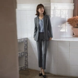 Пиджак классического кроя, осенний комплект для работы, костюм, коллекция 2021