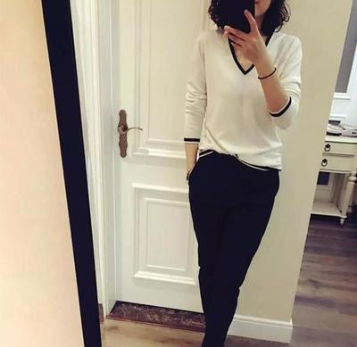 领宽松大码羊绒衫短款打底套头毛针织衫 v 女 超柔软 断码清仓 领宽松大码羊绒衫短款打底套头毛针织衫 v 女 超柔软 断码清仓
