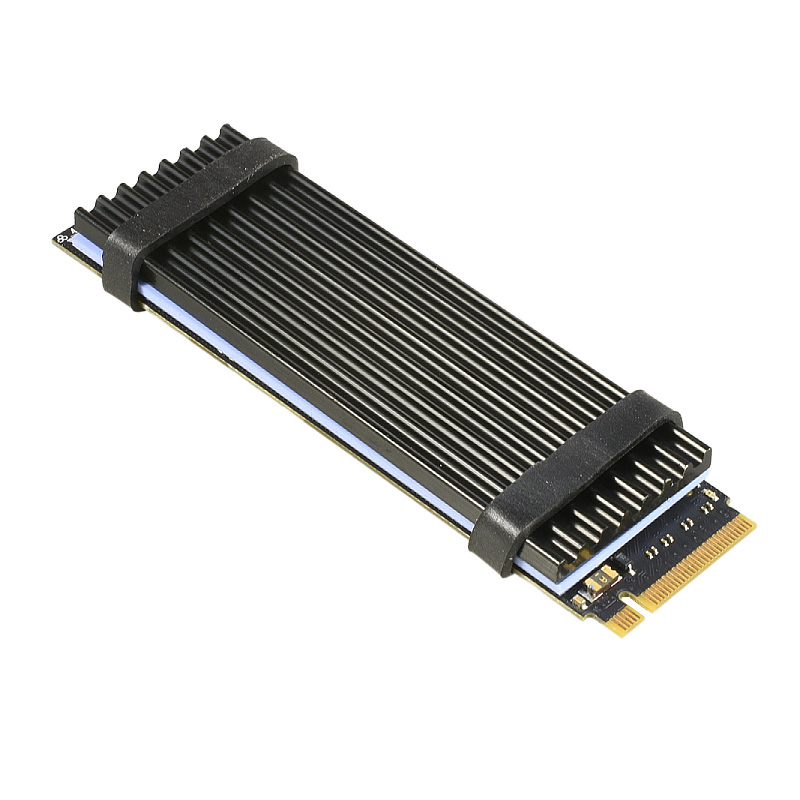 笔记本PCIE M2固态硬盘散热片2280SSD散热器M.2NGFF散热马甲NVMESSD固态硬盘散热马甲片超薄全铝NVMe硬盘散热 - 图2