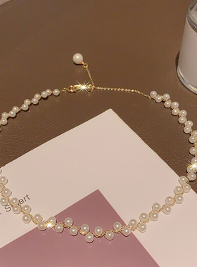 一个月卖出10万件手工珍珠锁骨链