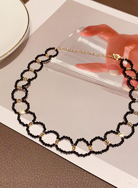 其他混合材质锁骨链女生项链