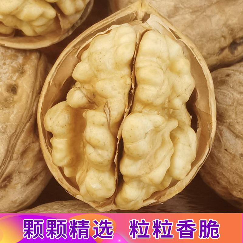 新疆核桃阿克苏纸皮核桃2023新货孕妇专用原味正宗185生核桃袋装 - 图0