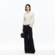 Lingzhi Vero Moda chiffon shirt ສໍາລັບແມ່ຍິງໃນດູໃບໄມ້ລົ່ນແລະລະດູຫນາວ, ພິມອອກໃຫມ່ bell-sleeved slim top, versatile, ຄົນອັບເດດ: ແລະ elegant