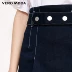 绫 致 | Vero Moda mùa thu mới đi lại đơn giản Một con lắc váy ngắn đoạn denim nữ | 318237529 - Váy chân váy xòe xếp ly Váy