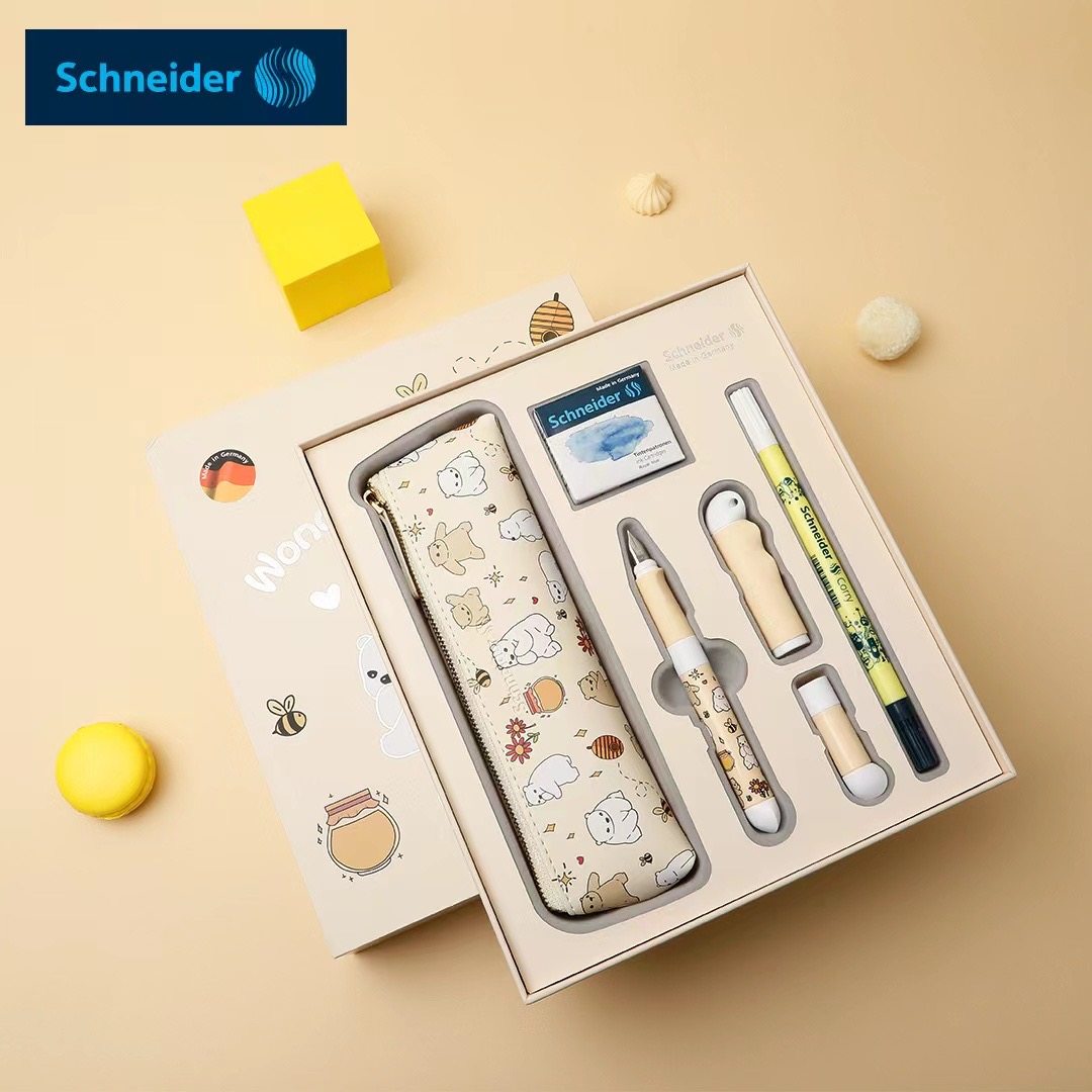 德国原产施耐德熊猫限定学生钢笔Schneider BASE KID成长小学生儿童钢笔长短双笔杆正姿易握可擦钢笔礼盒装,淘宝优惠券,粉丝福利购,淘宝优惠卷