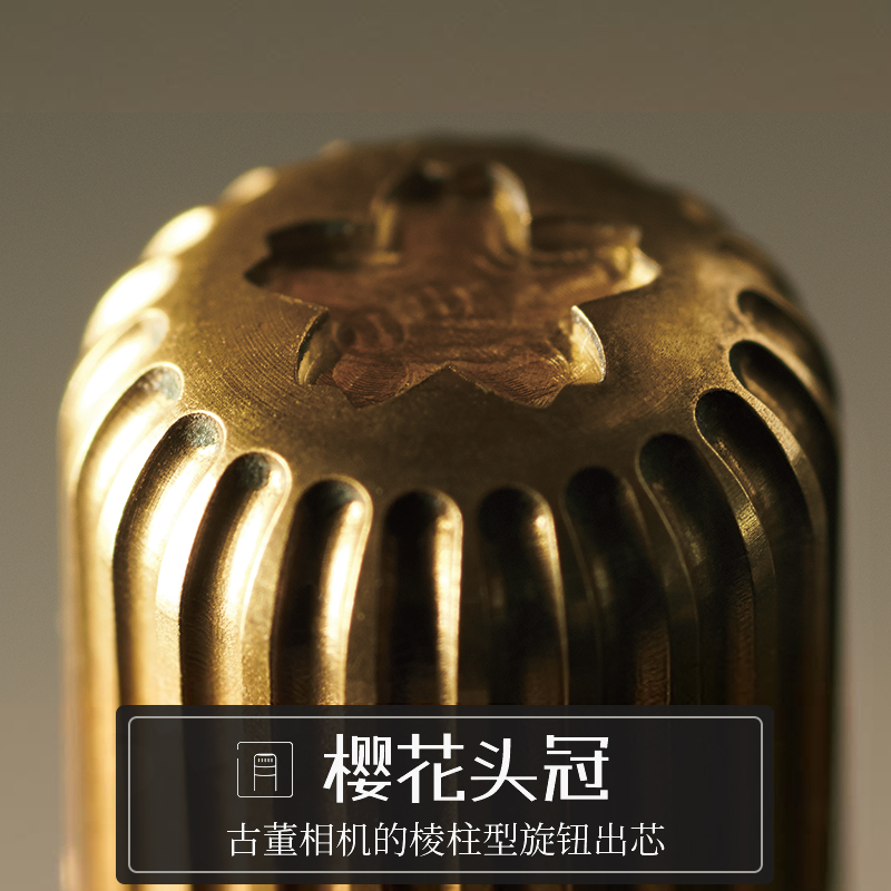 文具大赏 日本SAKURA樱花中性笔craft lab 001重手感金属笔黑色签字笔复古商务办公男士高档高颜值黄铜笔0.5