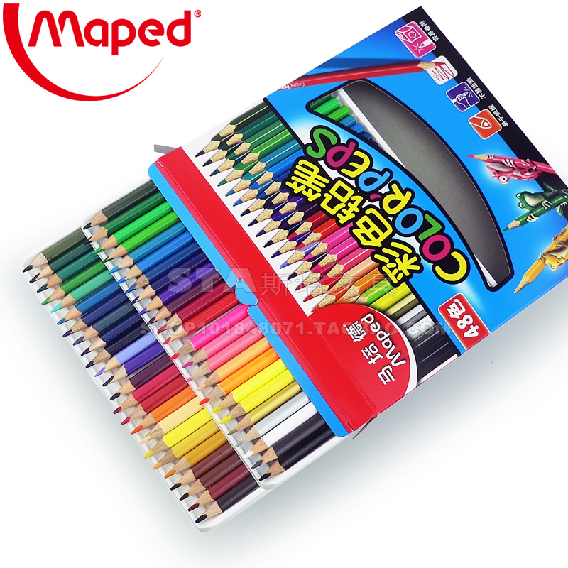 法国MAPED马培德 12 24 36 48色彩色铅笔 易握三角杆彩铅,淘宝优惠券,粉丝福利购,淘宝优惠卷