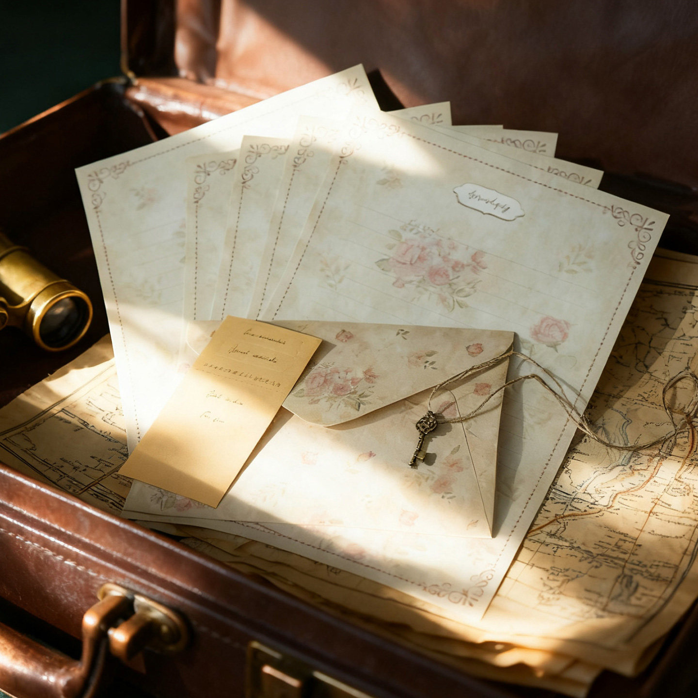 白糖 花蔓信封信纸 复古文艺加厚高级感浪漫礼物情人节表白情书,淘宝优惠券,粉丝福利购,淘宝优惠卷