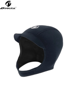 Divecica recommendation with peak headgear black diving headgear customised Dive Cap Personalized Customised