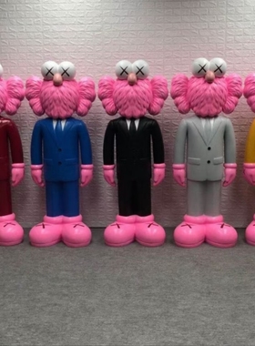 暴力熊芝麻街kaws公仔星聚会VIP包厢落地装饰商场网红潮牌店KTV