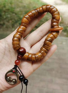 新款回流大肠牛骨驼骨个性手串手持DIY饰品配饰吊坠复古男女盘玩
