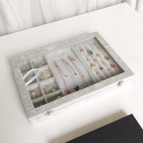 Вместительное и большое ювелирное украшение, коробка из воскового агата, изумрудное ожерелье, кольцо, серьги, браслет, стенд