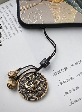 男女黄铜钥匙扣挂件四象