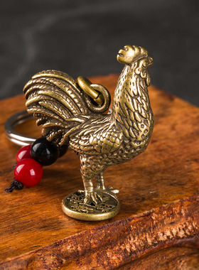 2022年黄铜十二生肖属鼠牛虎兔龙蛇马羊猴鸡狗猪的佩戴钥匙扣挂件