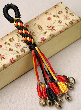 古法钥匙链包挂件玉米结虎头铃铛