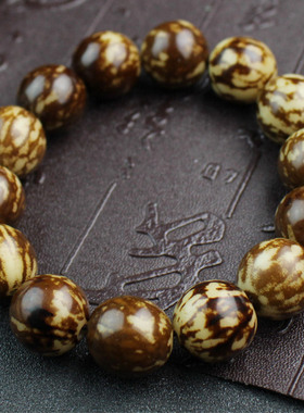 天然花菩提根花皮手串佛珠念珠