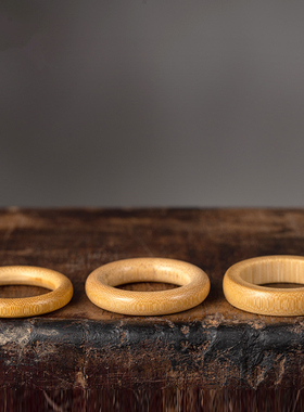 鱼籽纹竹圈钥匙扣手工机文玩配饰