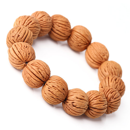 天然竖纹桃核手串野外生桃胡金刚纹原籽佛珠男女单圈手链手把玩件 - 图3