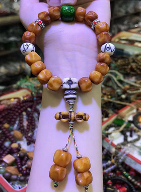 男女通用牦牛骨民族风手编藏式