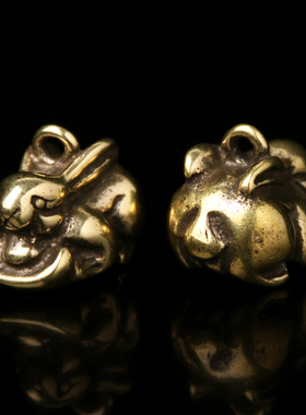 黄铜小兔子汽车钥匙扣挂件吊坠