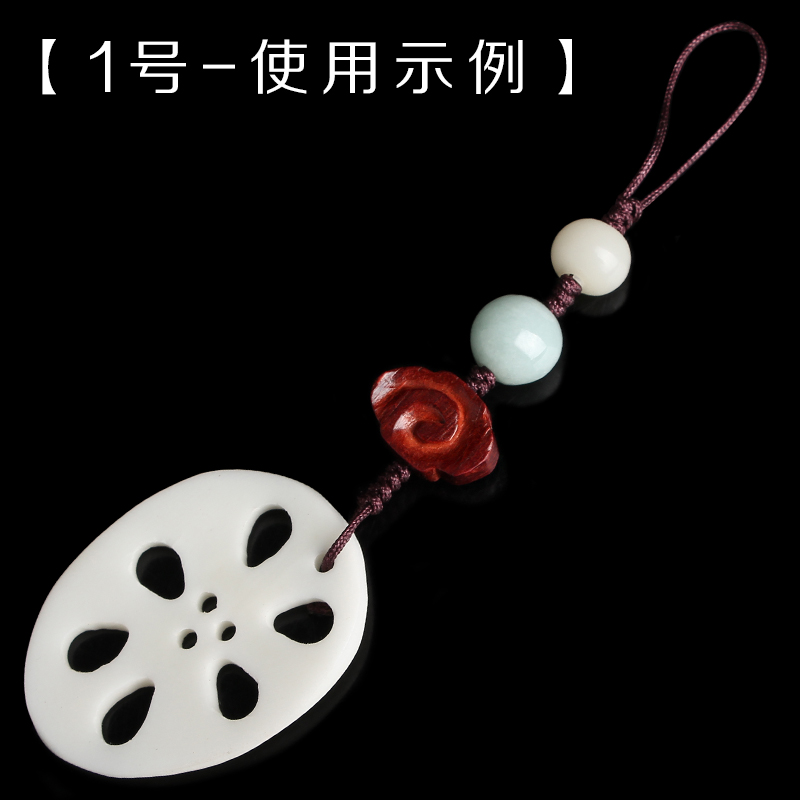 小叶紫檀血檀红檀手串配件男女佛珠文玩配饰手链三通佛头吊坠隔珠 - 图1