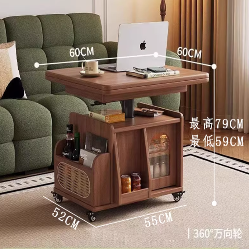 可移动折叠边几茶几奶油风小推车小户型客厅沙发侧边柜多功能茶桌,淘宝优惠券,粉丝福利购,淘宝优惠卷