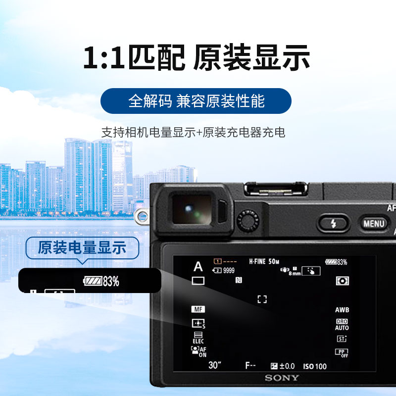 蒂森特NP-FW50适用索尼RX10M4 A6400 A6000 A6100 A5100 A7R2 A7M2 A7S2 ZV-E10 NEX-5T/7相机电池fw50充电器