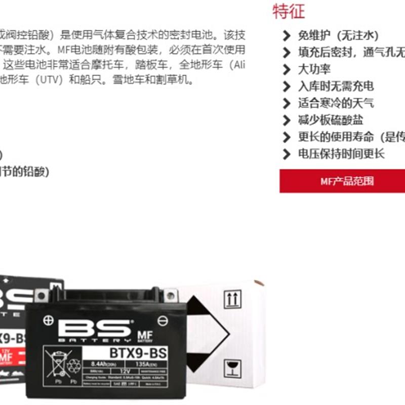 法国摩托车电瓶适用杜卡迪899 V4骇客1299 街霸1199 汤浅YT7B - 图0