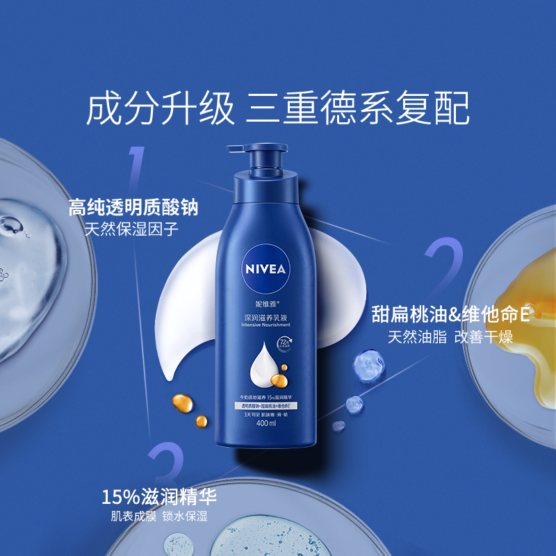妮维雅女士深层保湿身体乳液精华全身呵护滋润补水秋冬官方正品