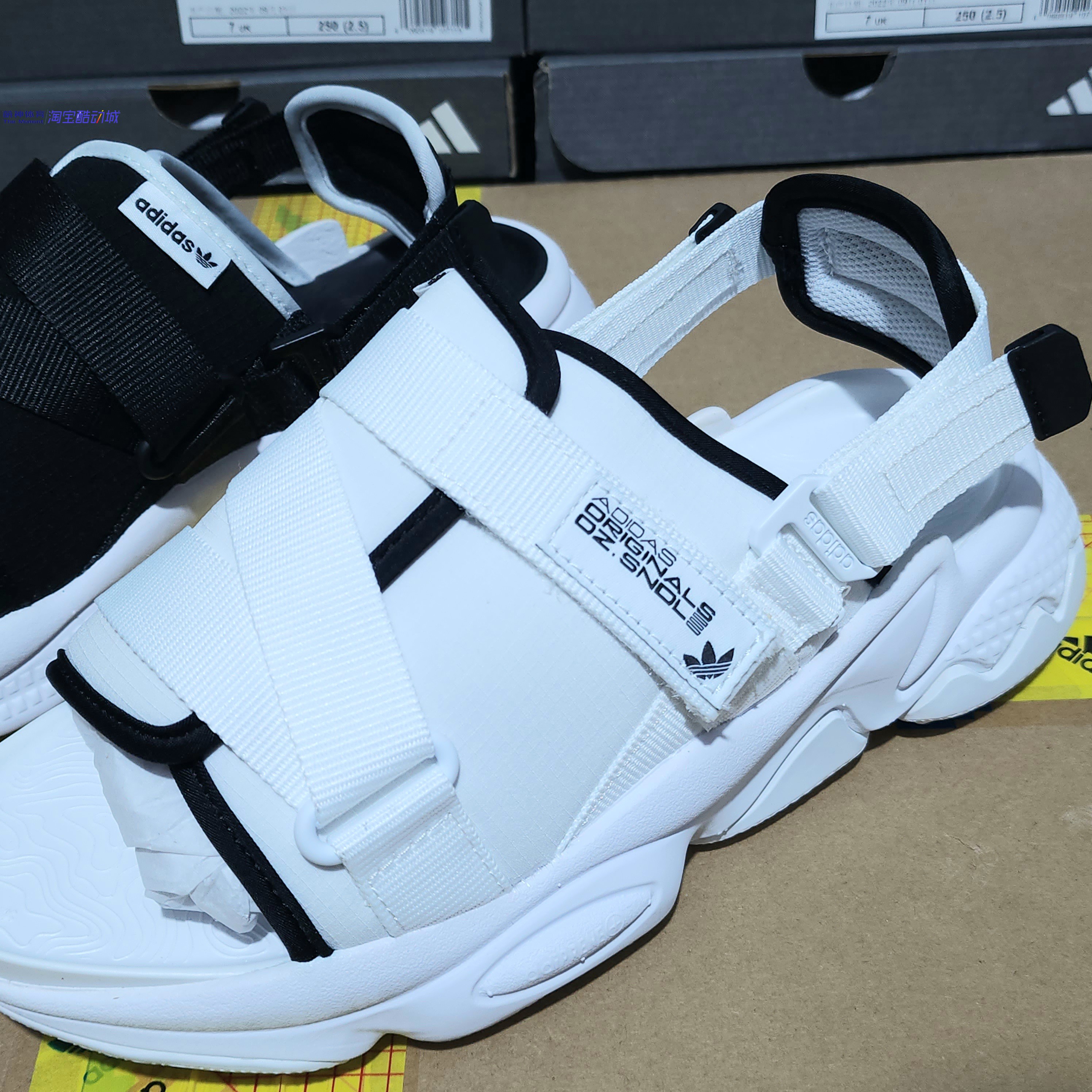 Adidas三叶草男女OZWEEGO沙滩鞋运动休闲拖鞋凉鞋 H67276 GZ8410-图2