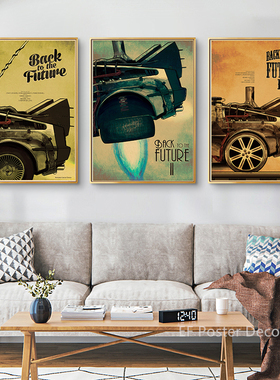 Nostalgic Vintage Back To The Future 1 2 3 Movie Art Poster