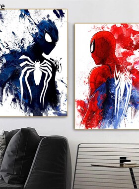 MINISO Marvel Movie Watercolor SpiderMan Superhero Posters