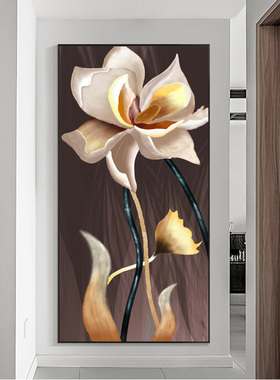 Nordic Luxury Gold Lines Art Poster Modern Abstract Flower