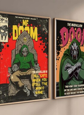 MF Doom Comic Album Art Poster Aesthetic Rapper Hip Hop Rock