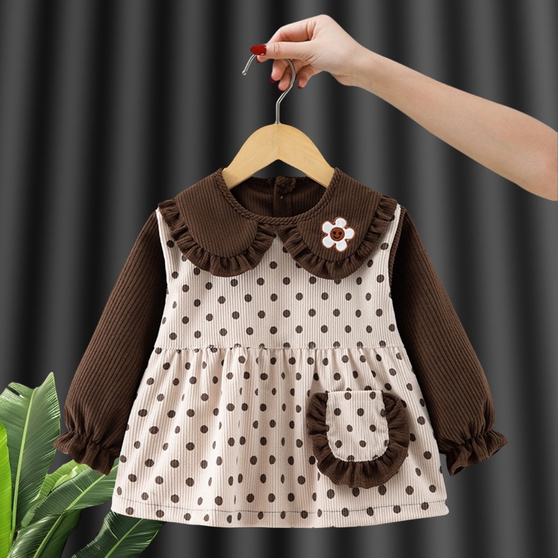 Children's smock, baby eating bib, apron, female princess, waterproof, anti-dirty, fashionable, autumn and winter, baby, child, dress backwards