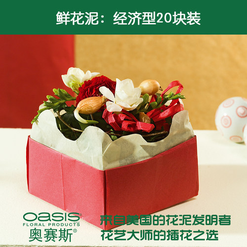 奥赛斯®花泥 oasis经济型20块装花泥 插花湿花泥鲜花泥 原奥塞斯 - 图2