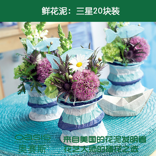 奥赛斯®三星Standard花泥20块装插花泥湿花泥鲜花泥插花吸水保湿 - 图2