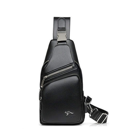 Кожаная нагрудная сумка, сумка на одно плечо, рюкзак, из натуральной кожи, в корейском стиле