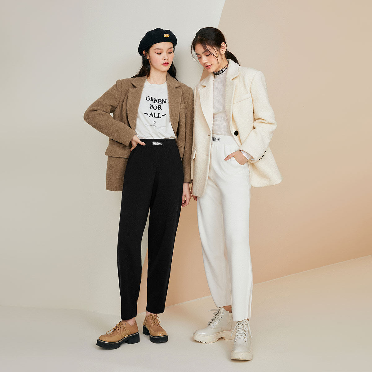 【明星春夏同款】太平鸟羊毛毛呢大衣 太平鸟毛呢外套