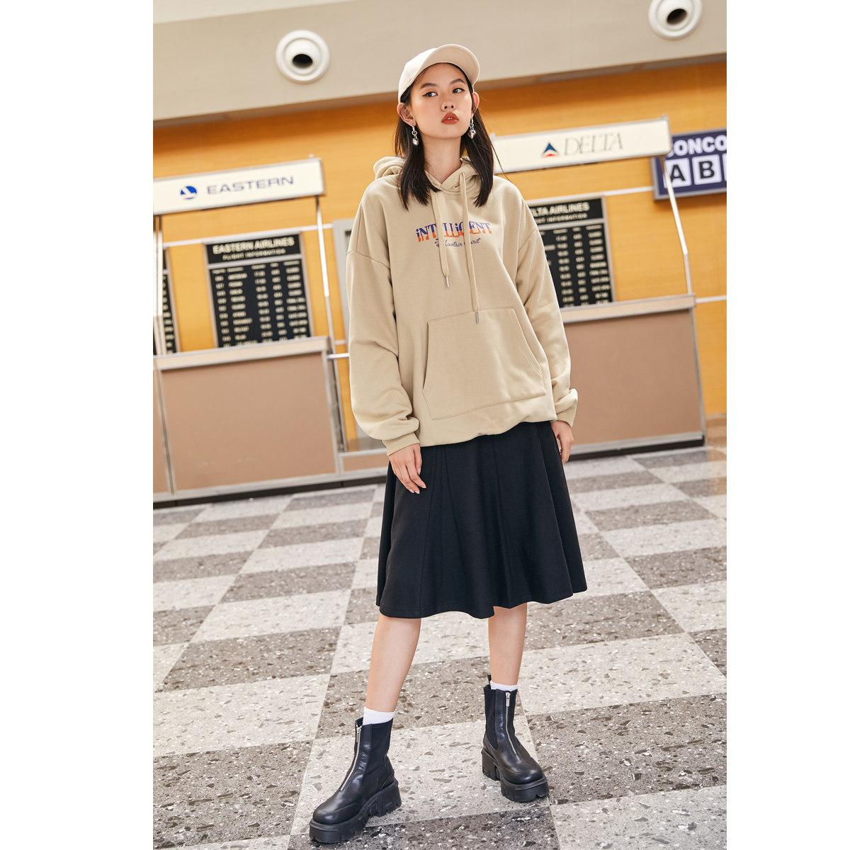 太平鸟连帽女慵懒风2020新款卫衣 太平鸟卫衣/绒衫