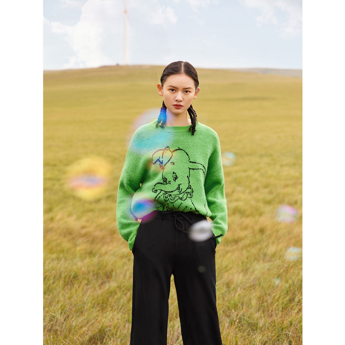 小飞象联名欧阳娜娜同款太平鸟毛衣 太平鸟喜之乐毛针织衫