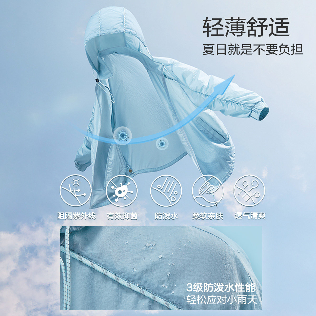 太平鸟飞跃联名休闲2022夏季防晒衣 太平鸟广仁短外套