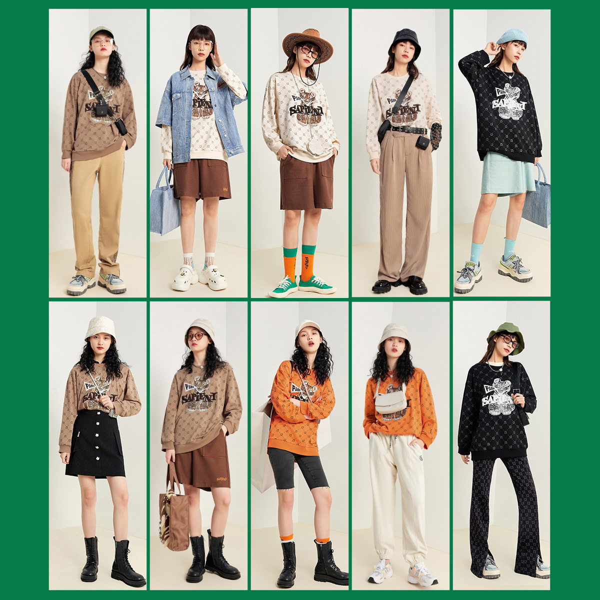 太平鸟早秋圆领2021秋季新款卫衣 太平鸟广仁卫衣/绒衫