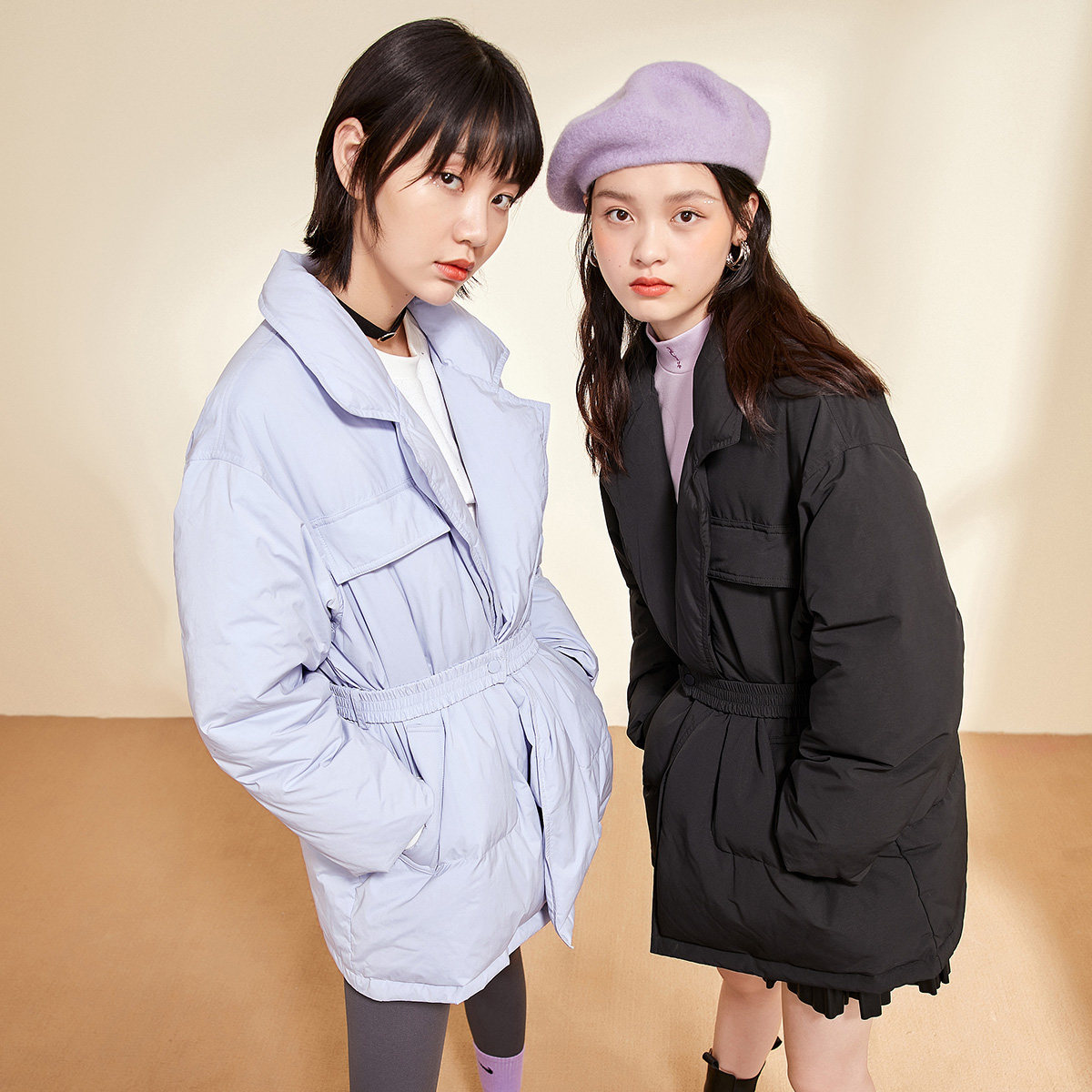 太平鸟2020秋冬新款中长款潮羽绒服 太平鸟羽绒服