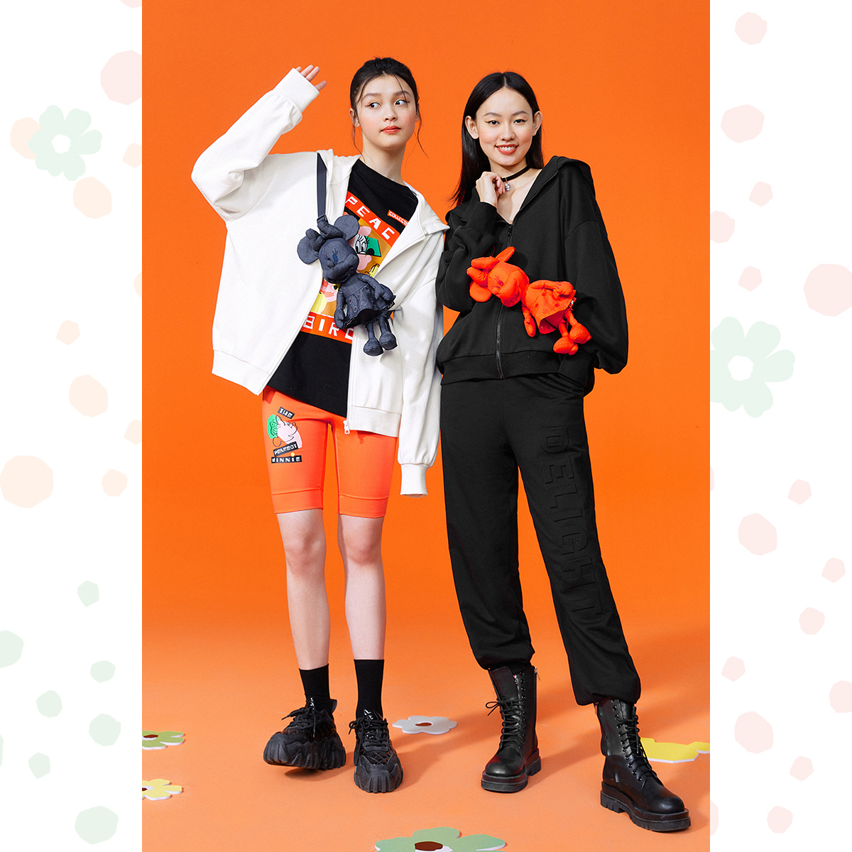 【米妮联名】太平鸟连帽带包个性卫衣 太平鸟广仁卫衣/绒衫